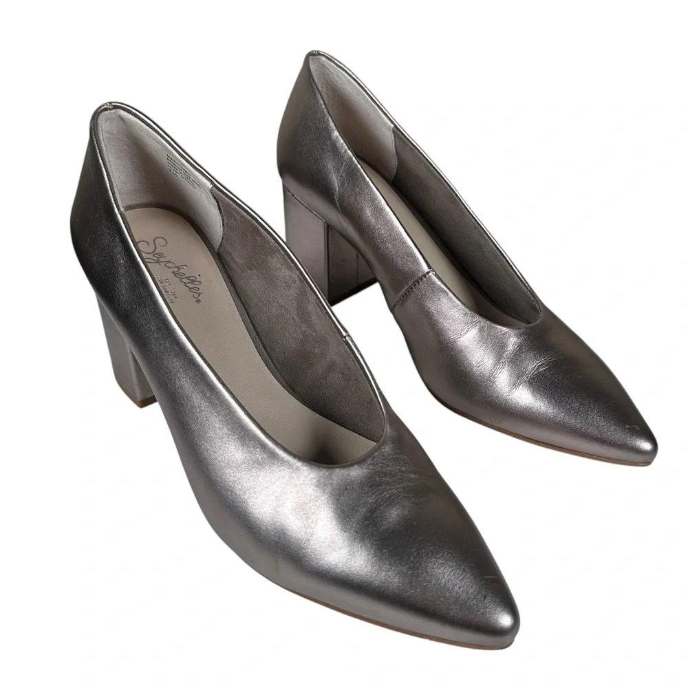 SEYCHELLES Metallic Leather Rehearse Dress Pumps - Picture 3 of 10